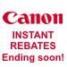 List of Canon Instant Rebates