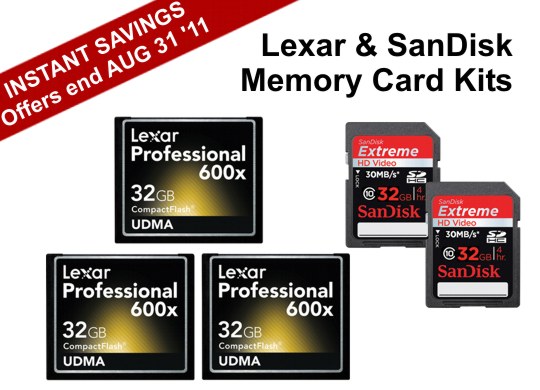 Lexar & SanDisk Memory Card Kits - INSTANT REBATE