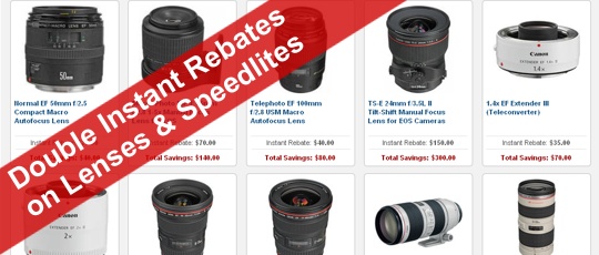 EXTENDED: Canon Double Instant Rebates until July 28!
