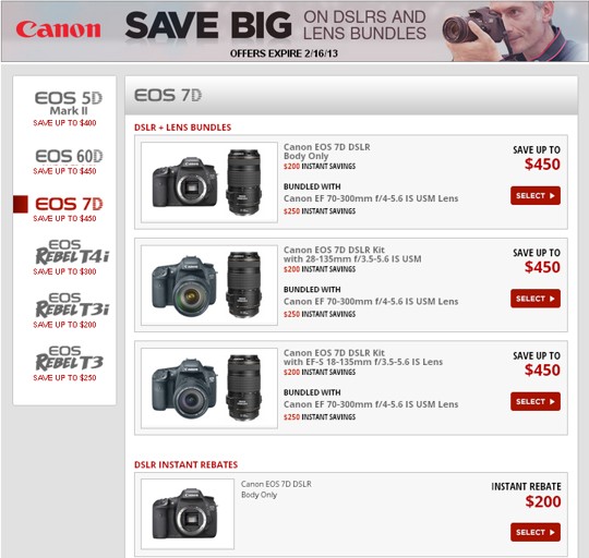 Canon Savings - Buy Together and Save