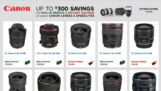 Canon  MIR and Instant Rebates_540