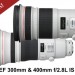 Canon EF 300mm & 400mm f/2.8L IS II USM Lenses